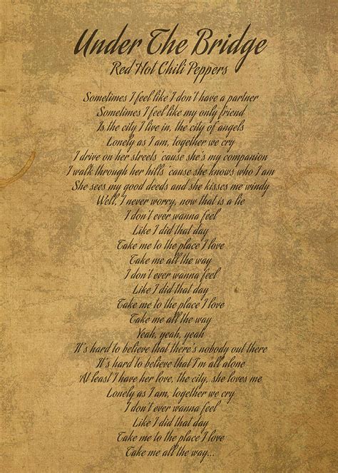 under the bridge lyrics|under the bridge lyrics deutsch.